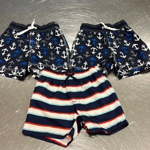 Gymboree set of THREE infant Bathing Suits